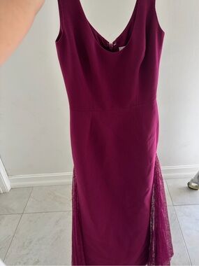 Neiman Marcus Sleeveless Deep Fuchsia Maxi Dress